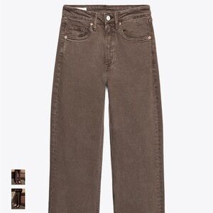 NEW WITH TAGS!  Zara Women's High Rise Brown Jeans
